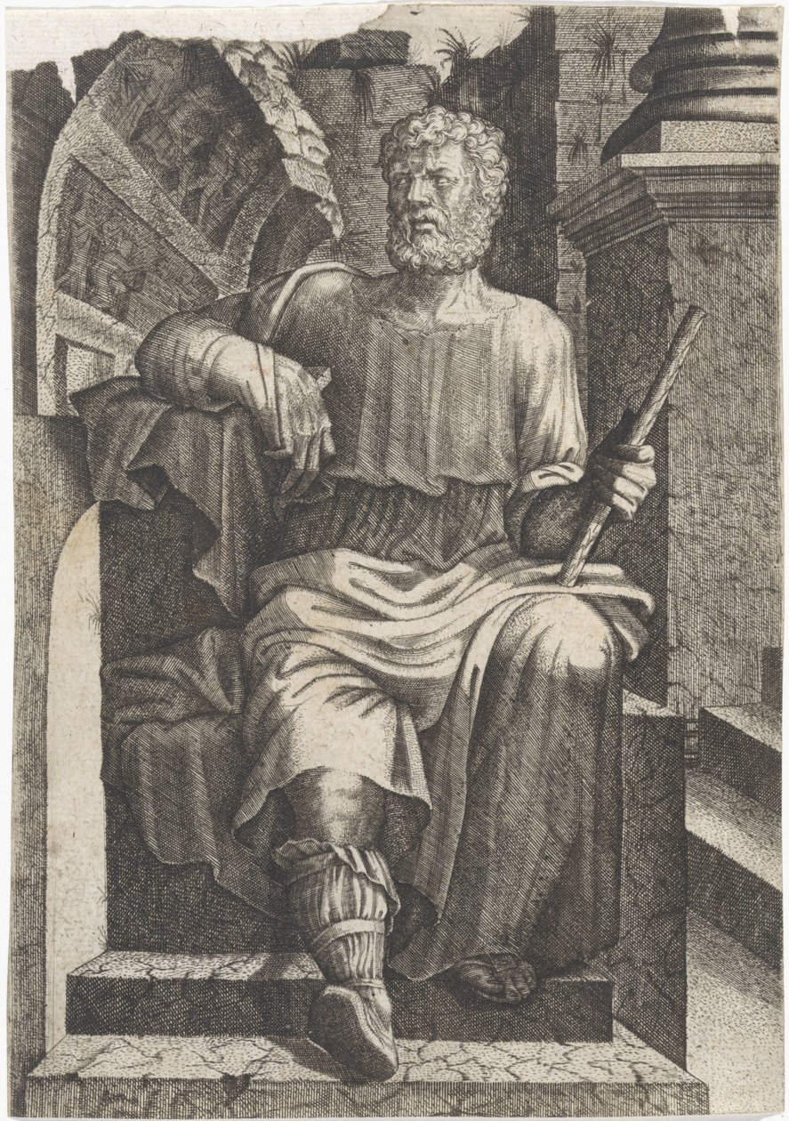 General romano sentado em frente a algumas ruínas de Lambertus Suavius