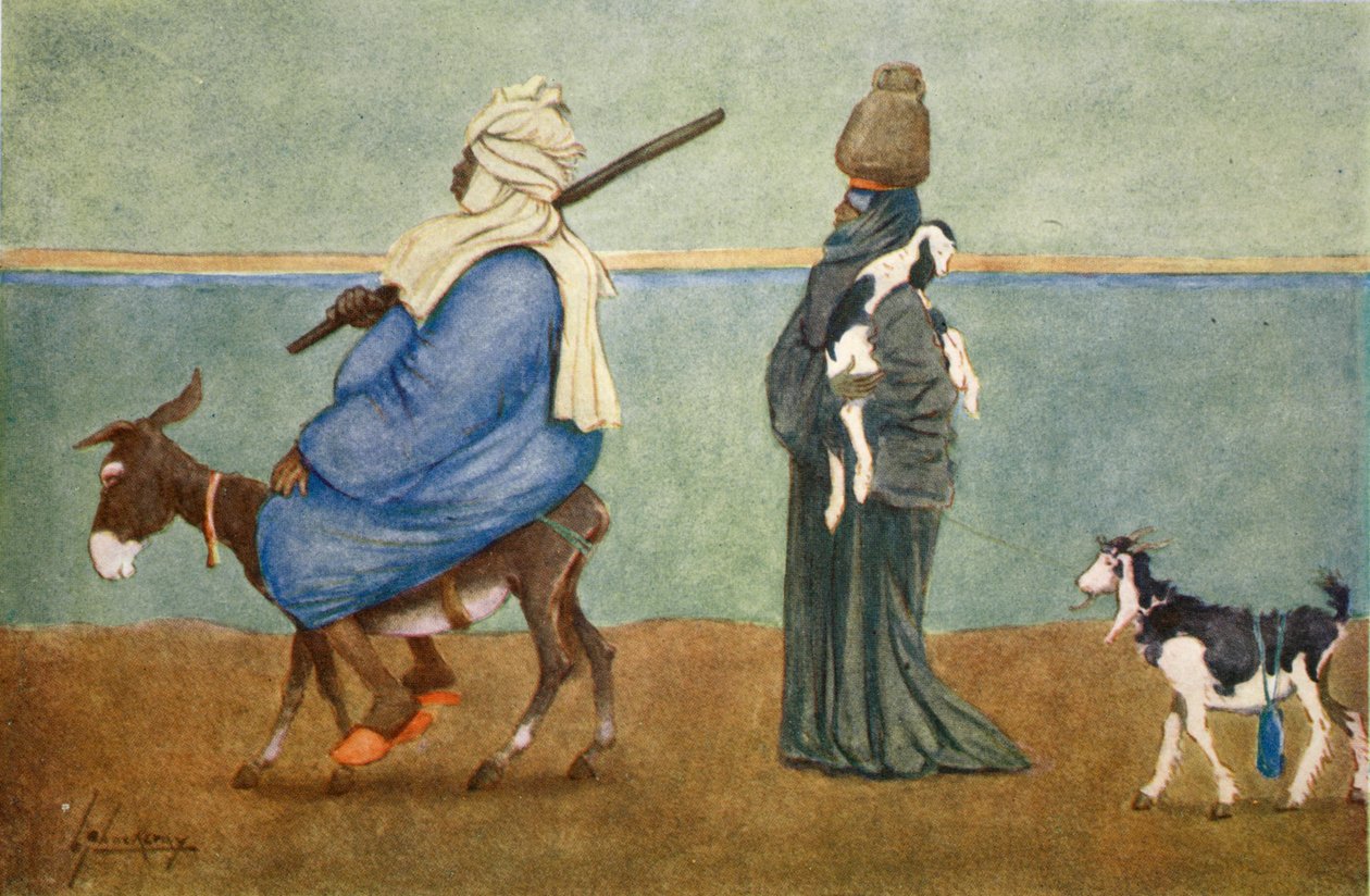 Uma linha do céu do Nilo, de &39;The Light Side of Egypt&39;, 1908 de Lance Thackeray