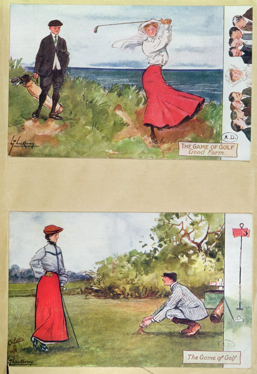 Postais representando o jogo de golfe, início do século XX de Lance Thackeray