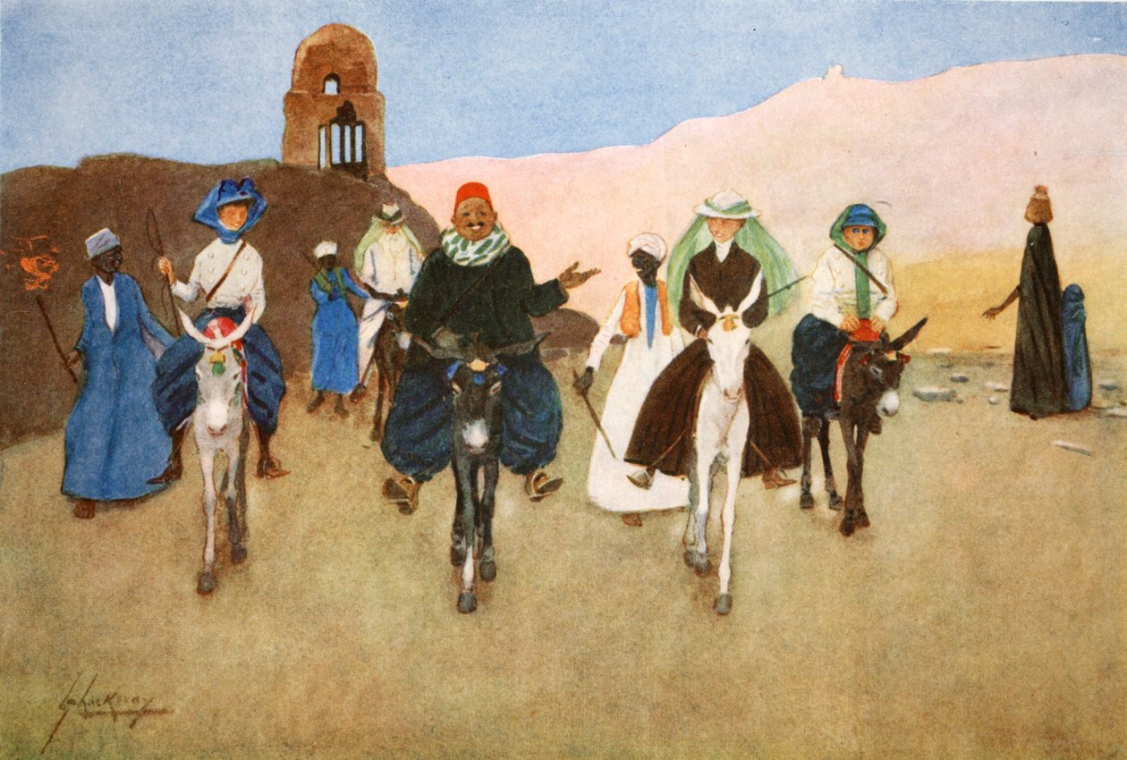 As mulheres devem andar de lado, do "lado da luz do Egito", 1908 de Lance Thackeray