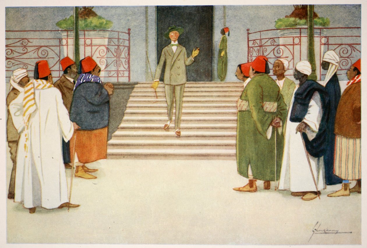 Os abutres, do "lado da luz do Egito", 1908 de Lance Thackeray