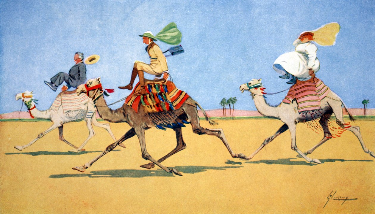 "Cup and Ball - o jogo preferido do camelo", 1908.   de Lance Thackeray