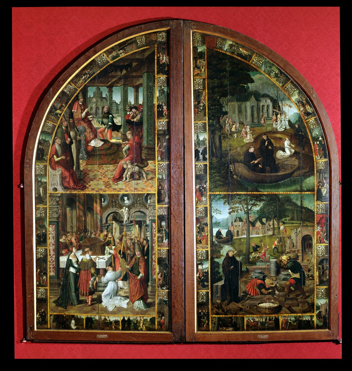 A lenda de St. Bertin, do tesouro de St. Bertin em Saint-Omer de Lancelot Blondeel