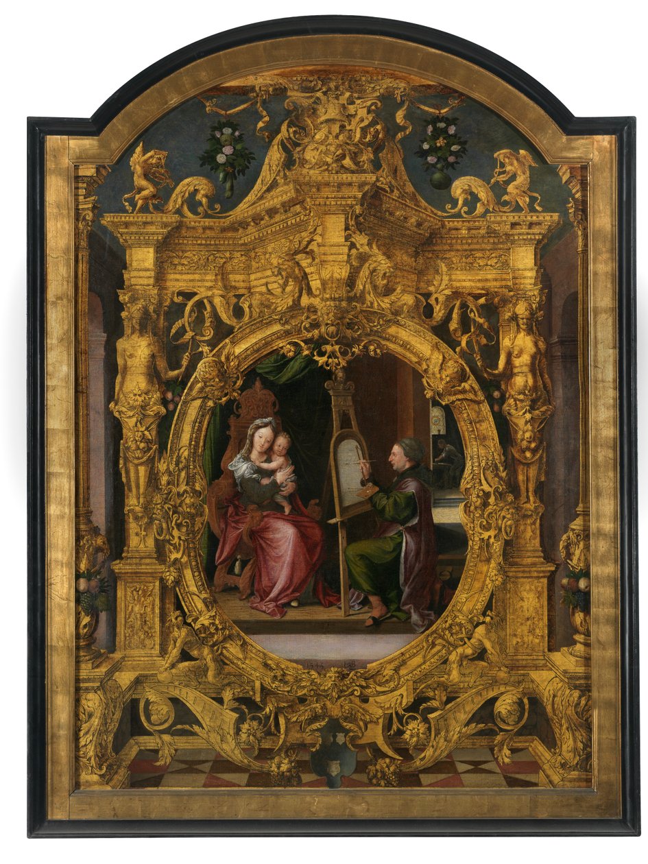 S. Lucas Pintando o Retrato da Virgem (óleo sobre tela) de Lancelot Blondeel