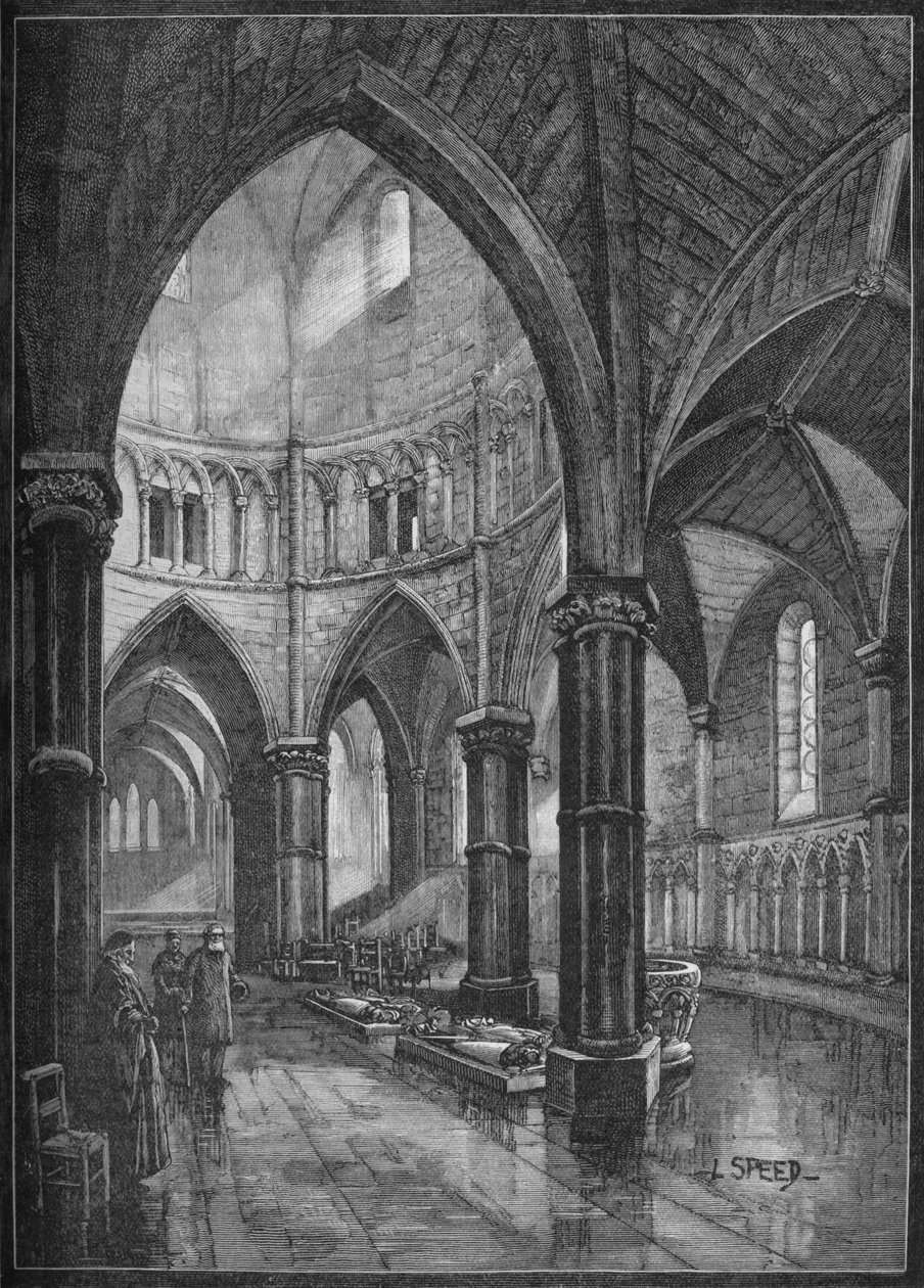 Interior da Igreja do Templo, Londres, 1905 de Lancelot Speed