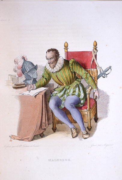 Retrato de François de Malherbe (1555-1628), ilustração de 