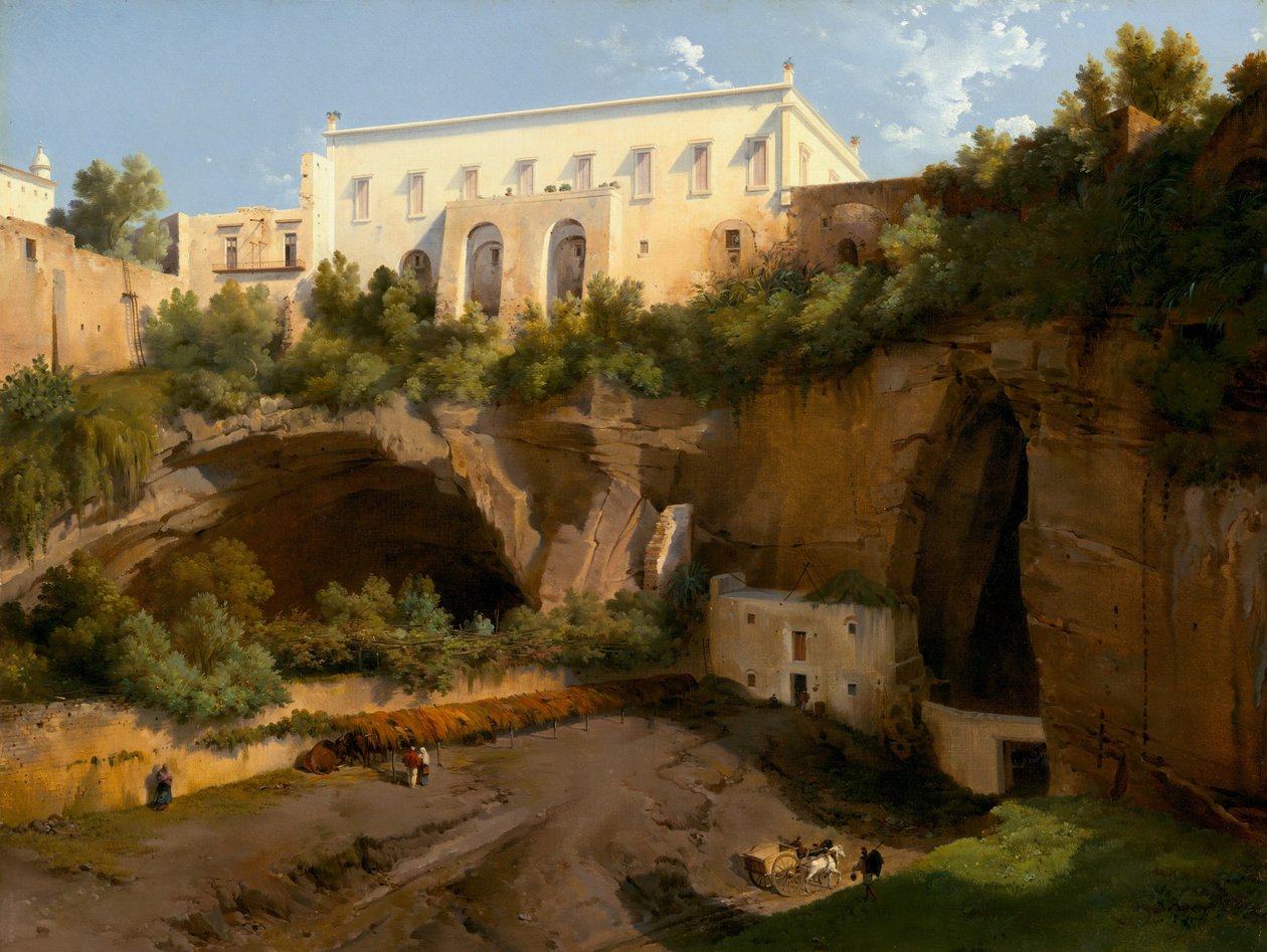 Vista de uma vila, Pizzofalcone, Nápoles, c. 1819. de Lancelot Théodore Turpin de Crissé de Crissé