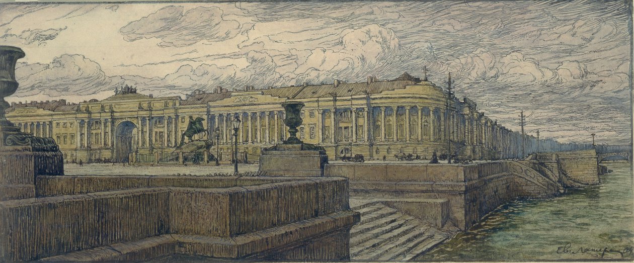 Praça do Senado em São Petersburgo, 1904 de Lanceray