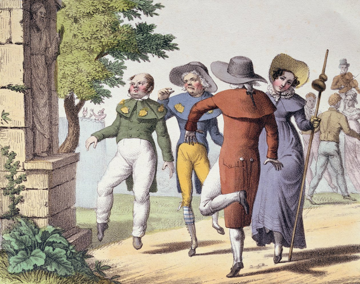 Dança de São Vito, de &39;Álbum cômico de Pathologie Pittoresque&39;, 1823 de Langlume