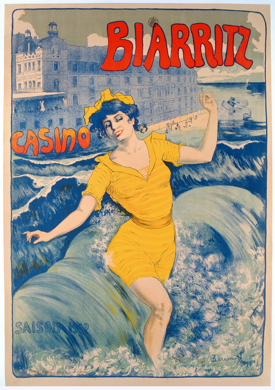 Cartaz do Casino de Biarritz de Larramet Larramet