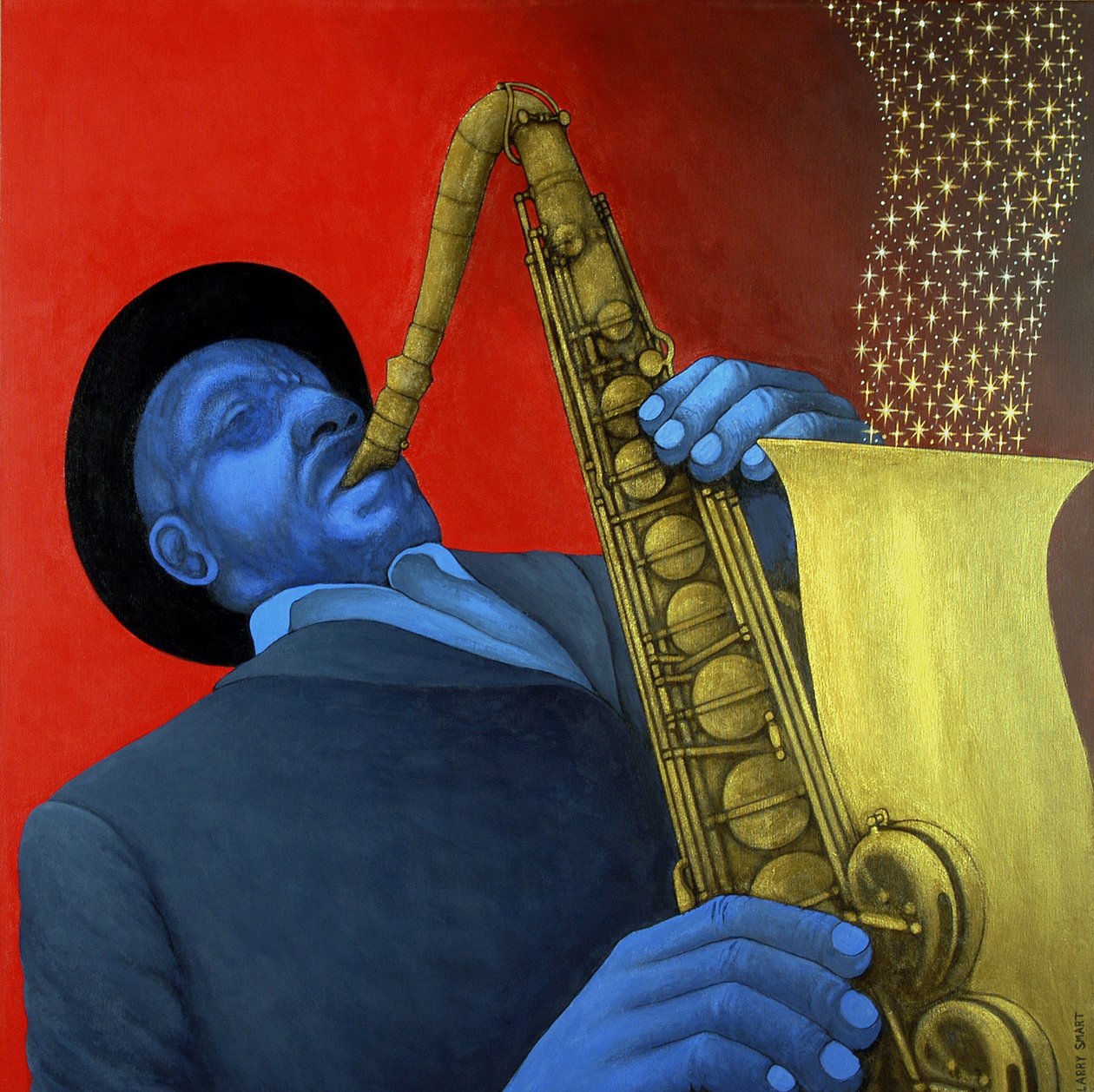 Ben Webster (1909-73) (acrílico sobre linho) de Larry Smart