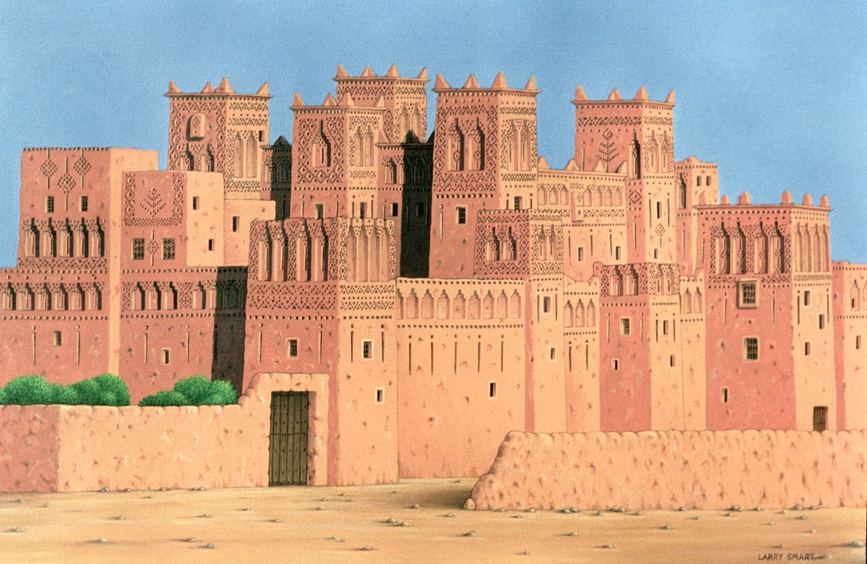 Kasbah, Sul do Marrocos, 1998 (acrílico sobre linho) de Larry Smart