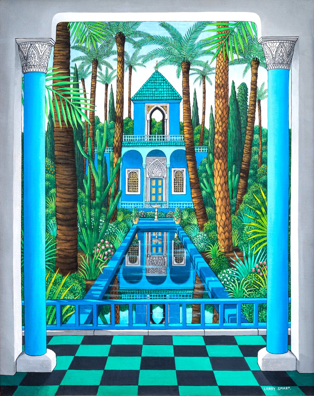 Marjorelle Reflections, 1998 (acrílico) de Larry Smart