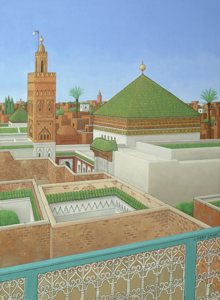 Telhados, Marrakech (acrílico sobre linho) de Larry Smart