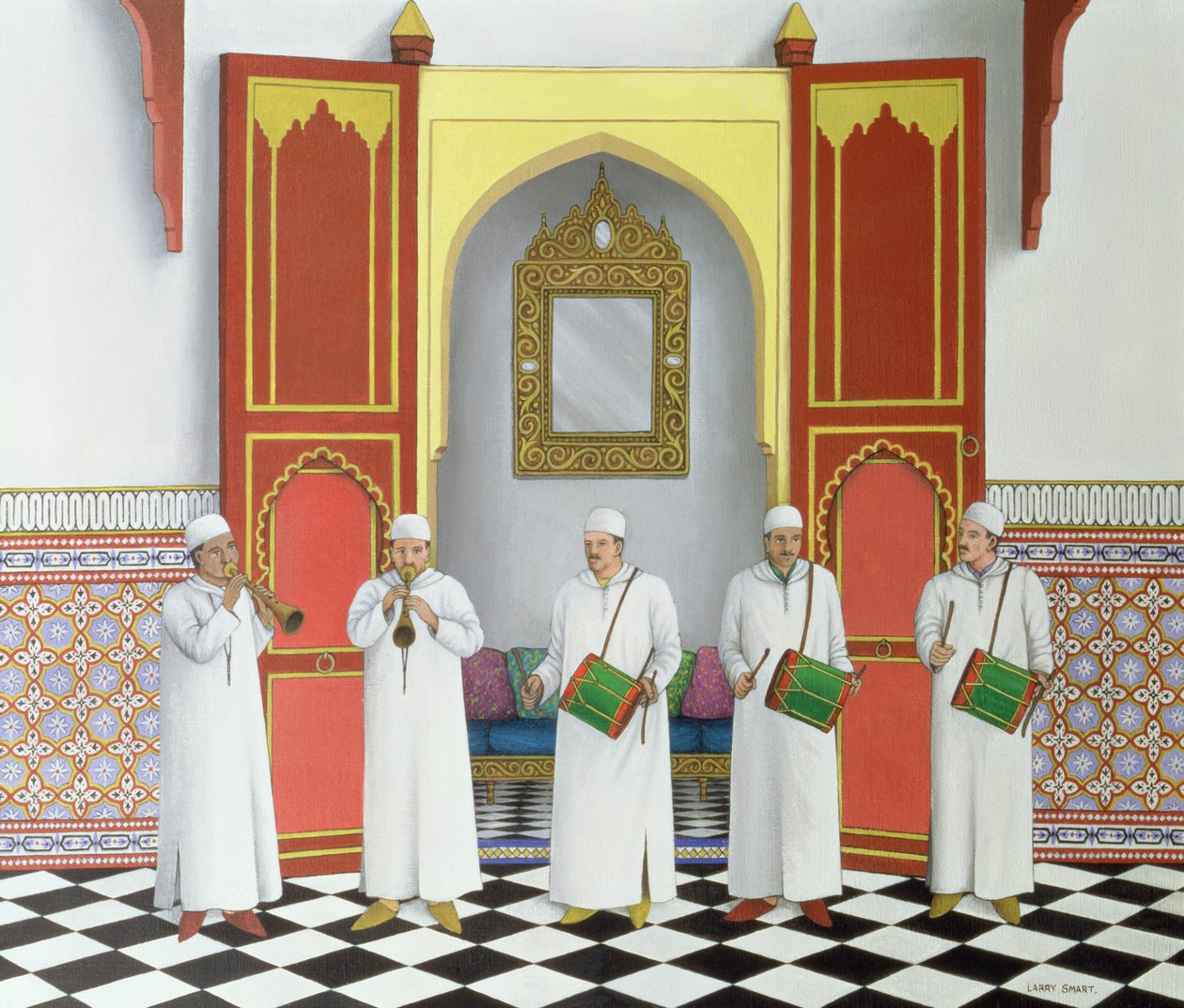 Invocação dos Espíritos, 1992 (acrílico sobre linho) de Larry Smart