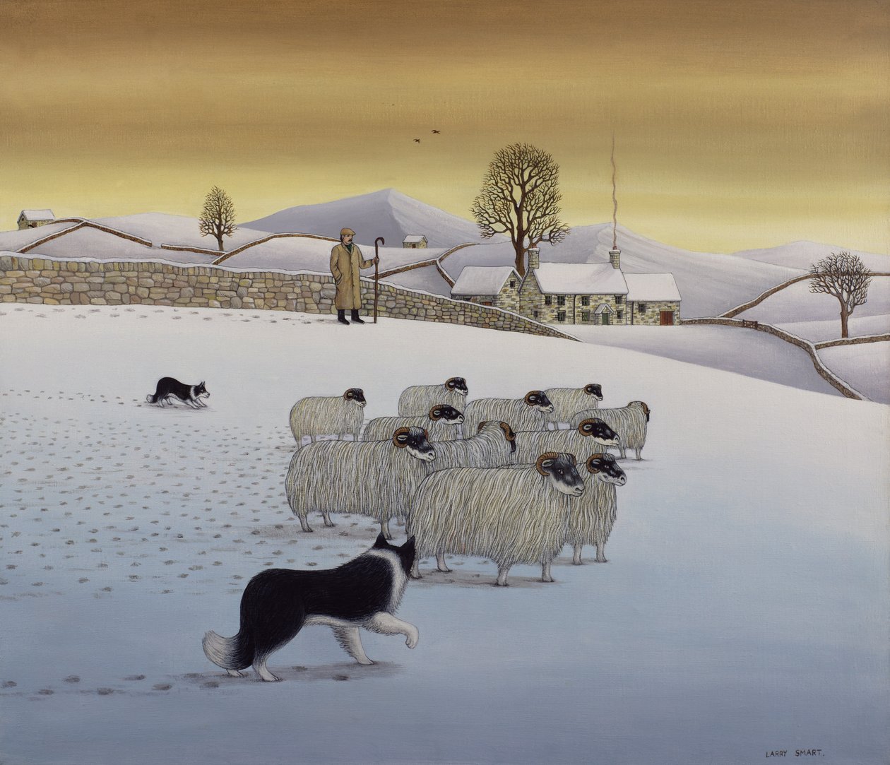The Fells in Winter, 1984 (acrílico sobre linho) de Larry Smart