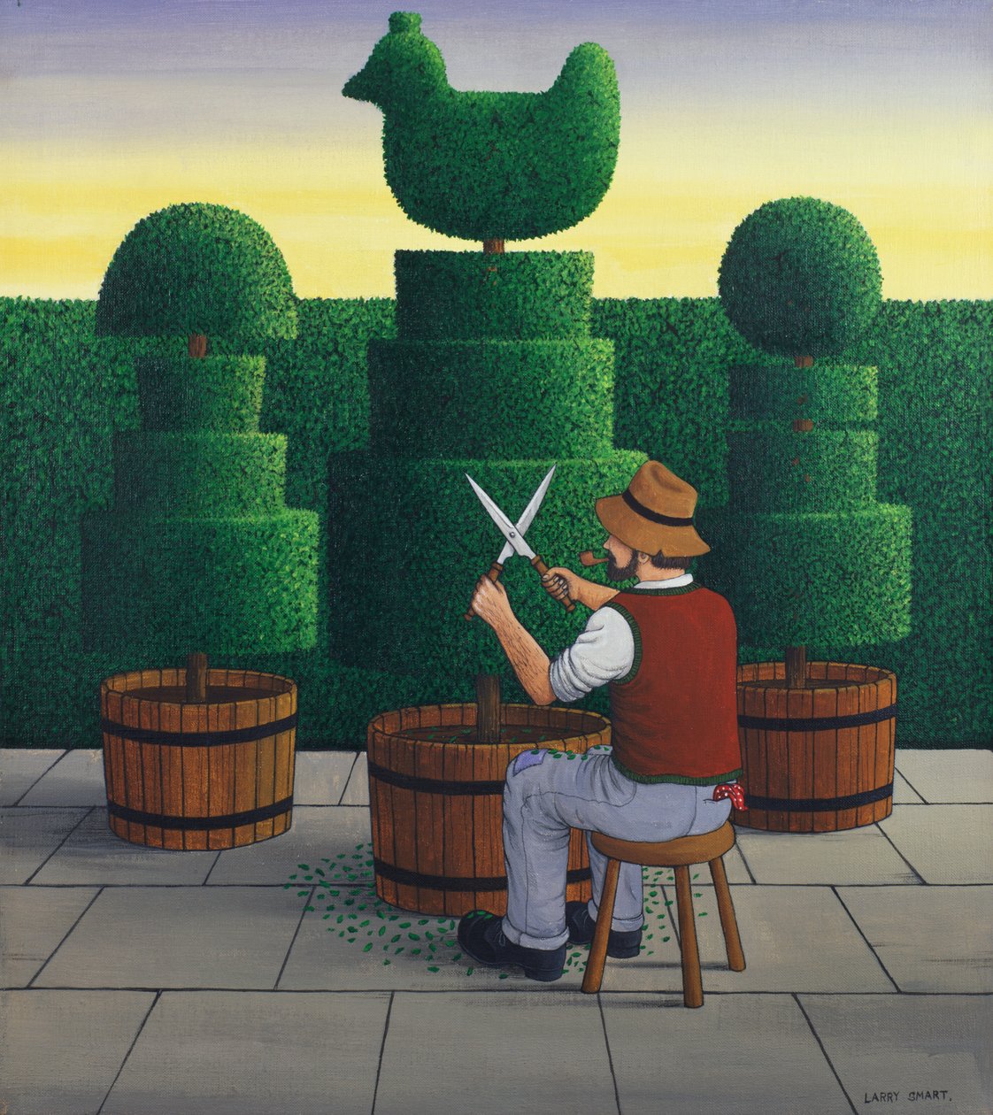 The Gardener, 1986 (acrílico sobre linho) de Larry Smart
