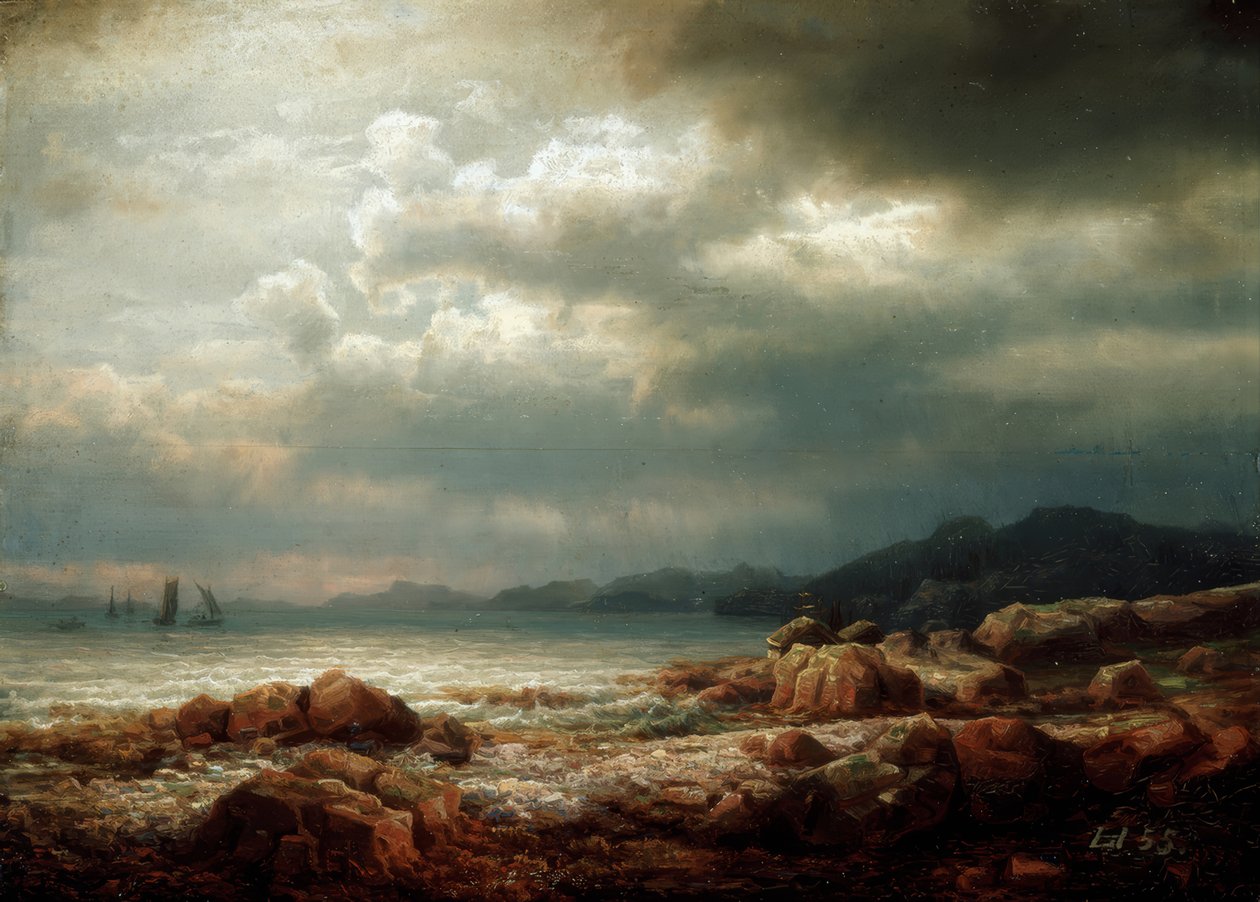 Paisagem costeira de Lars Hertervig