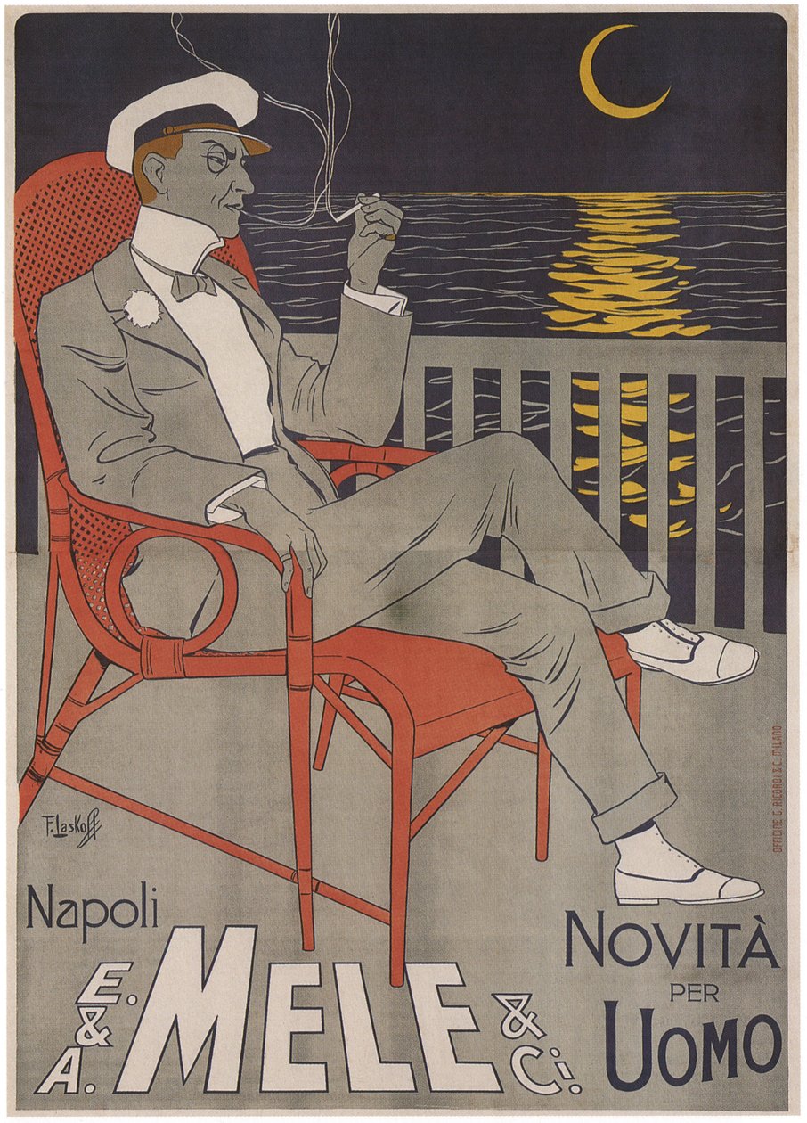 E. & A. Mele Ci., Nápoles. O novo homem, 1900 de Laskowski