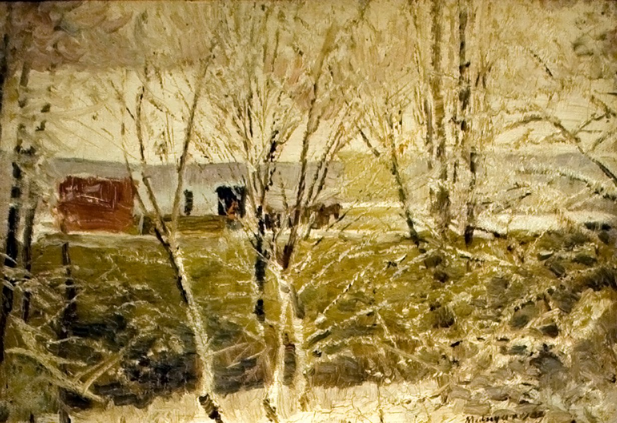 Elso honEnglish: First_Snown de Laszlo Mednyanszky