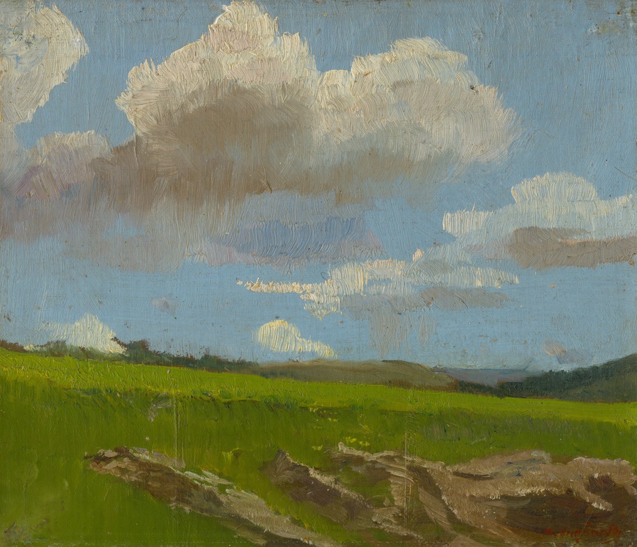 Paisagem com nuvens, 1890-1910 de Laszlo Mednyanszky