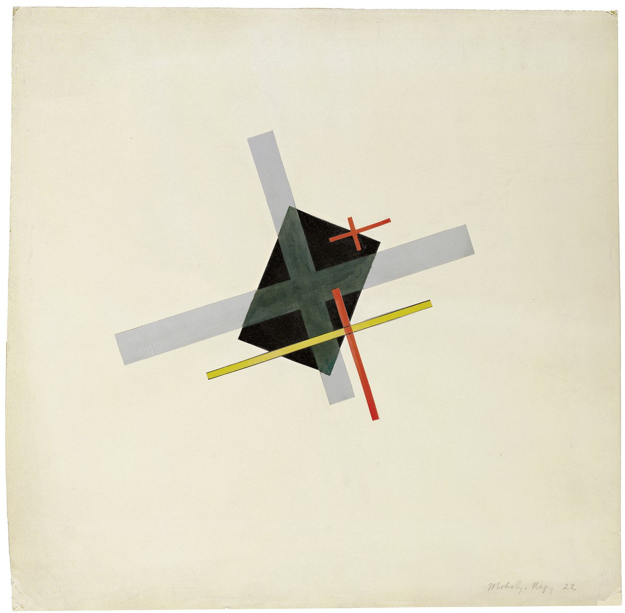 Colagem com centro preto, 1922 de Laszlo Moholy Nagy