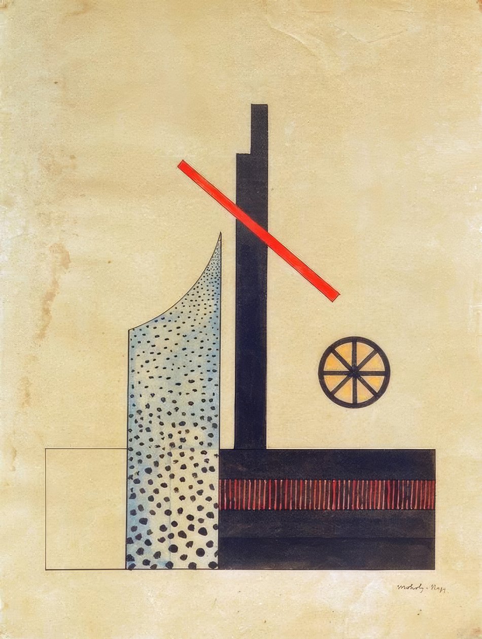 Composição com roda de Laszlo Moholy Nagy
