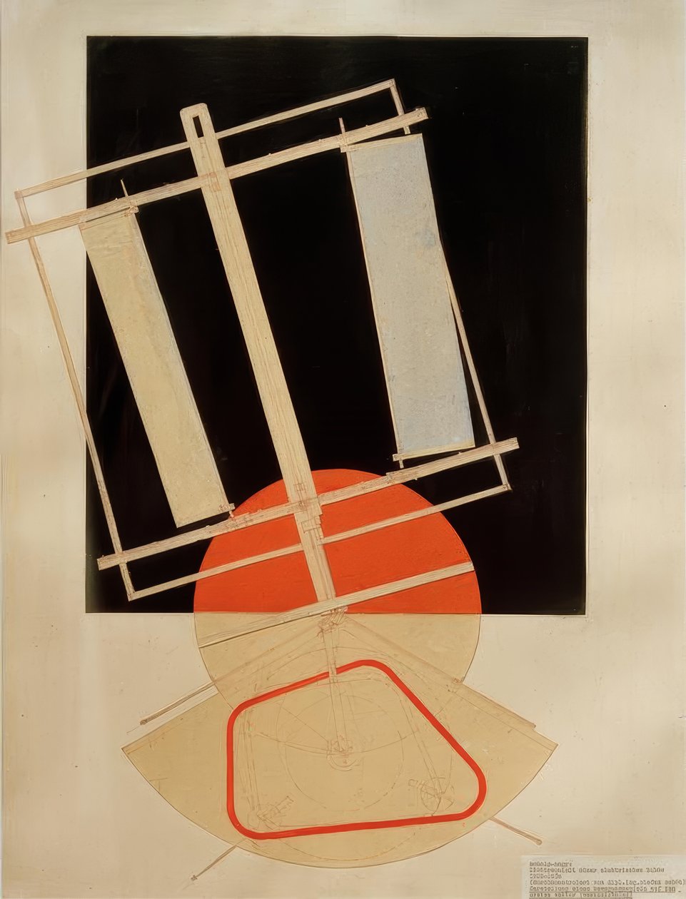 Suporte de luz de um palco elétrico de Laszlo Moholy Nagy