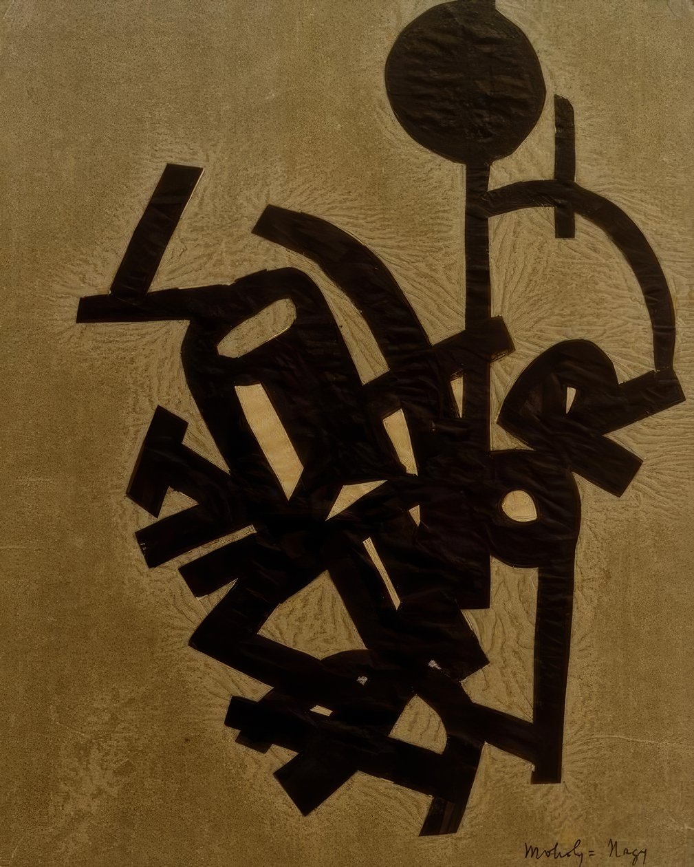 Sem título (colagem com R) de Laszlo Moholy Nagy