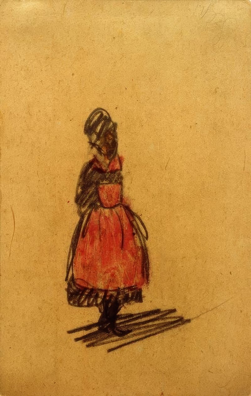 Sem título (em pé com avental vermelho) de Laszlo Moholy Nagy