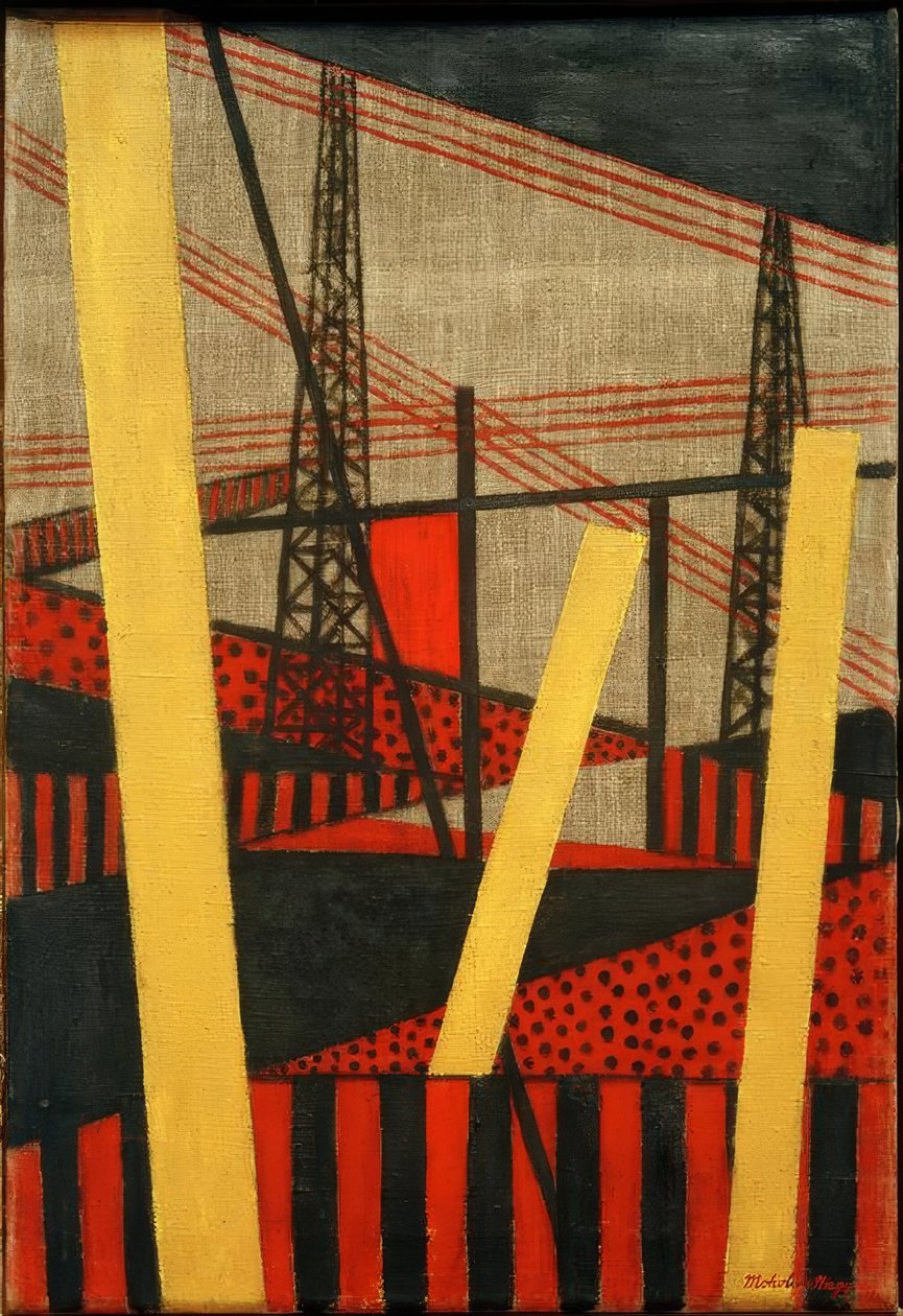 Rádio e paisagem ferroviária de Laszlo Moholy Nagy