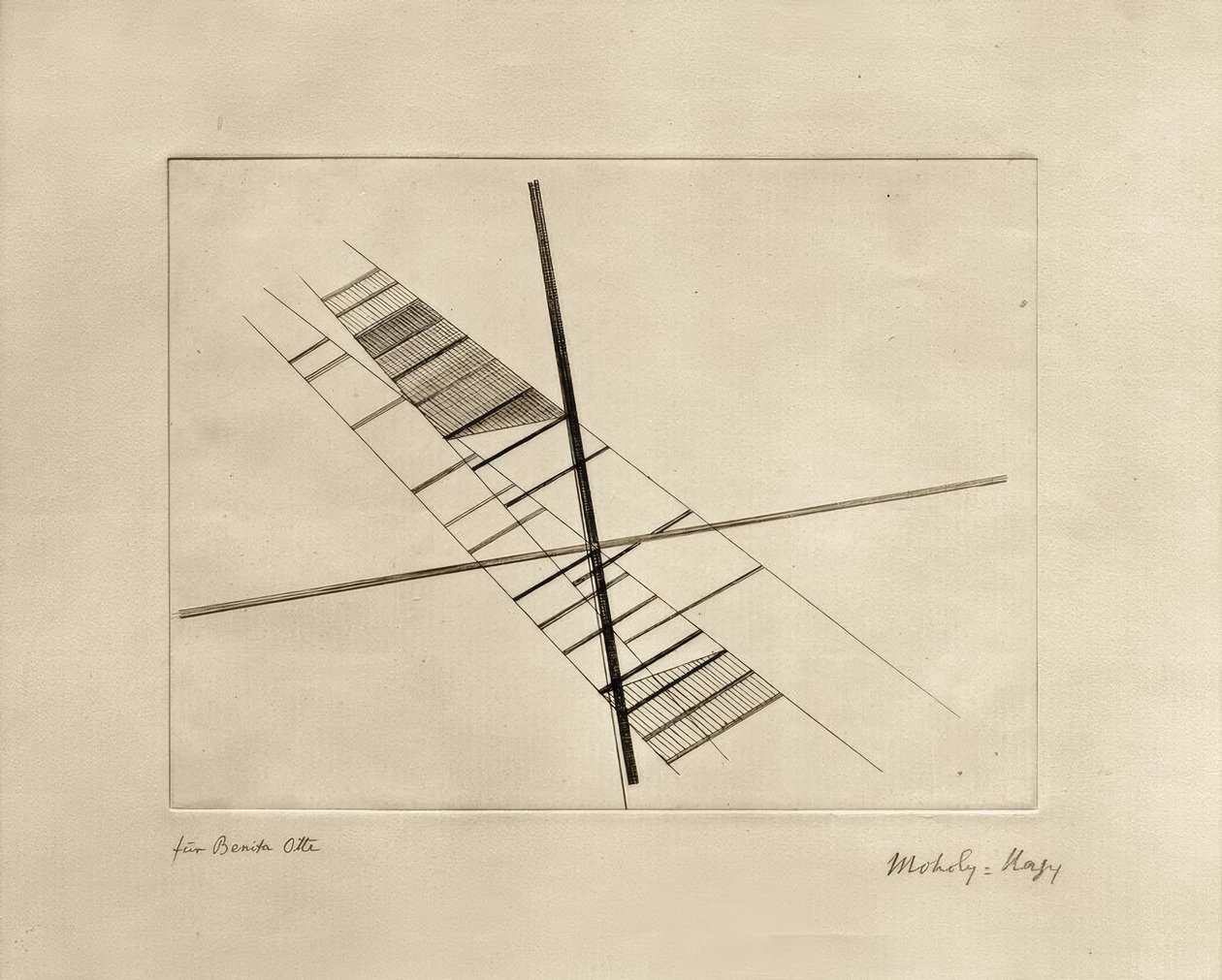 Intersecção de diagonais de Laszlo Moholy Nagy