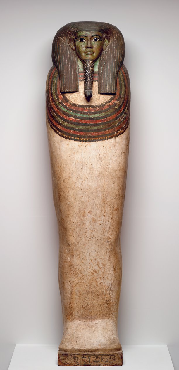 Caixão de Horankh, c.700 aC (madeira, gesso, tinta, obsidiana, calcita e bronze) de Late Period Egyptian
