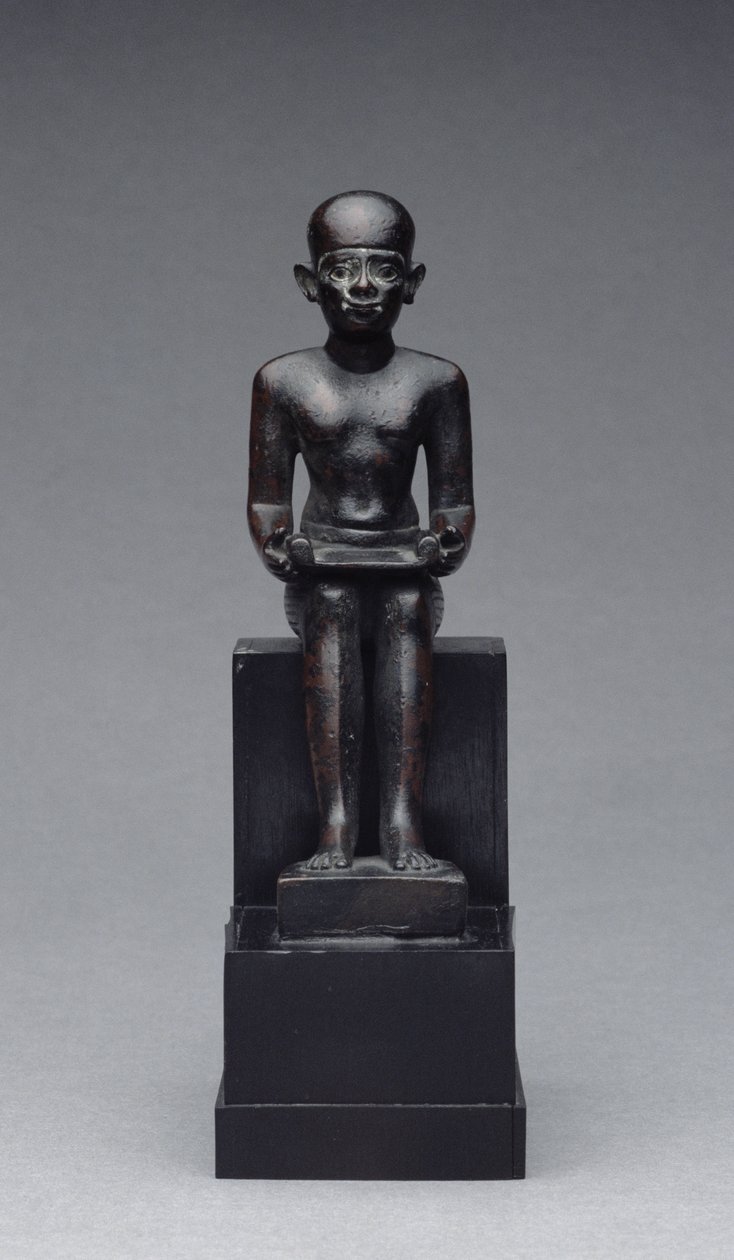 Figura de Imhotep (c.2635-2595 a.C.) Período tardio (bronze) de Late Period Egyptian