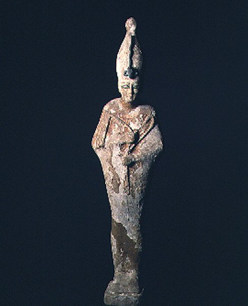 Gesso figura de madeira coberta de Osiris, período Saite, 664-525 AC (madeira & gesso) de Late Period Egyptian