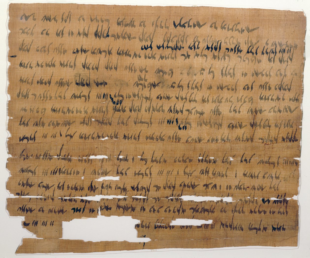 Documento de casamento em aramaico, 3 de julho de 449 aC (tinta em papiro) de Late Period Egyptian