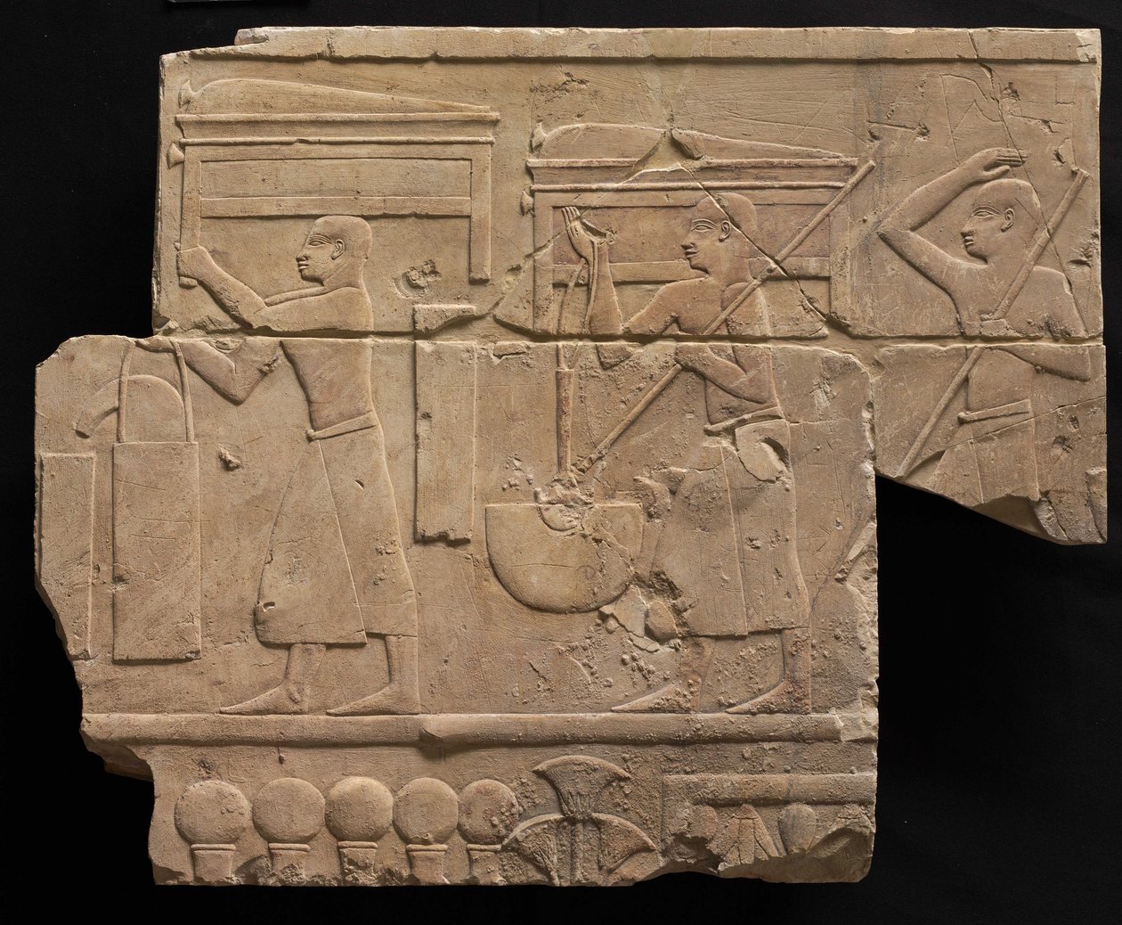 Homens carregando equipamento de tumba, 667-647 aC de Late Period Egyptian