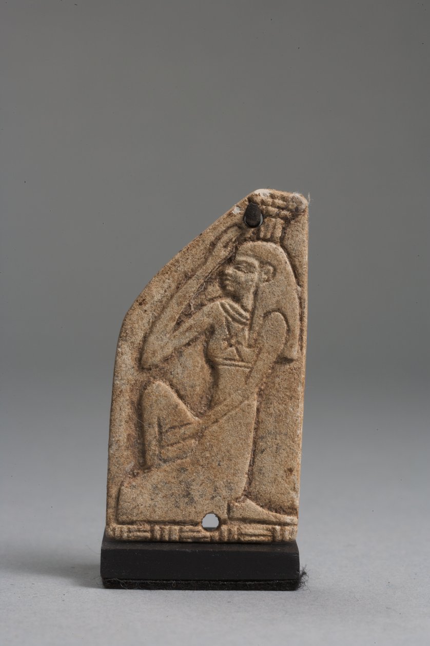 Placa de Nephthys (faiança) (ver também 325655, 325657 e 325658) de Late Period Egyptian