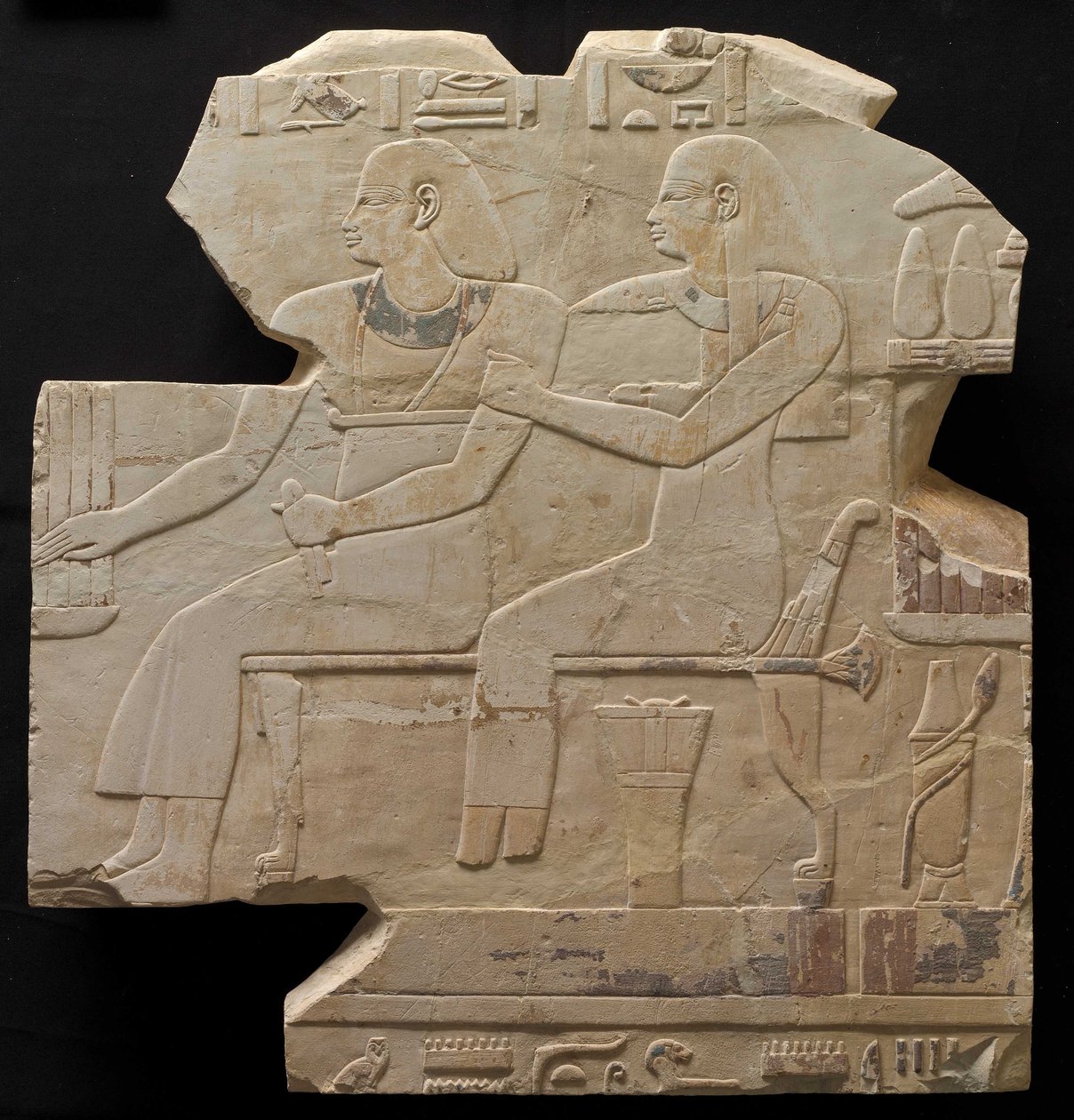 Casal sentado: os antepassados de Mentuemhat, c.667-647 aC de Late Period Egyptian