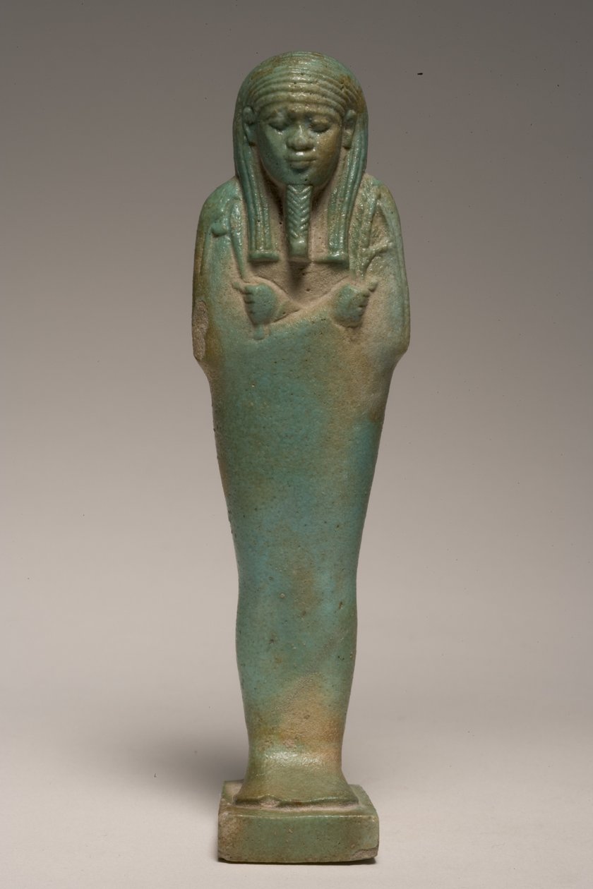 Figura Shabti para Padineith (faiança) (veja também 247997) de Late Period Egyptian