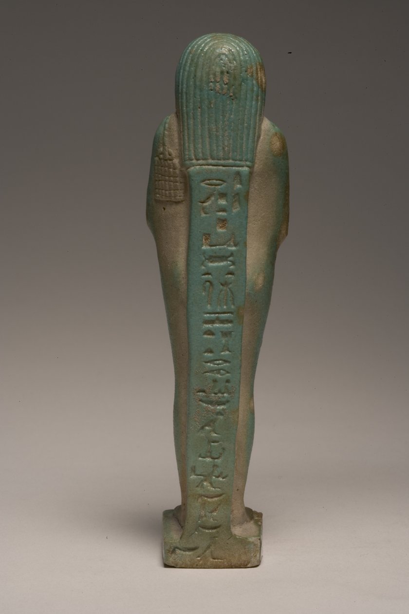 Figura Shabti para Padineith (faiança) (ver também 247998) de Late Period Egyptian