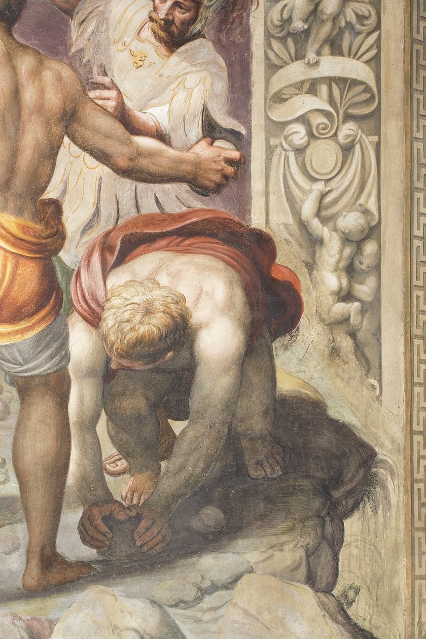 O martírio de Santo Estêvão, detalhe, 1556 de Lattanzio Gambara