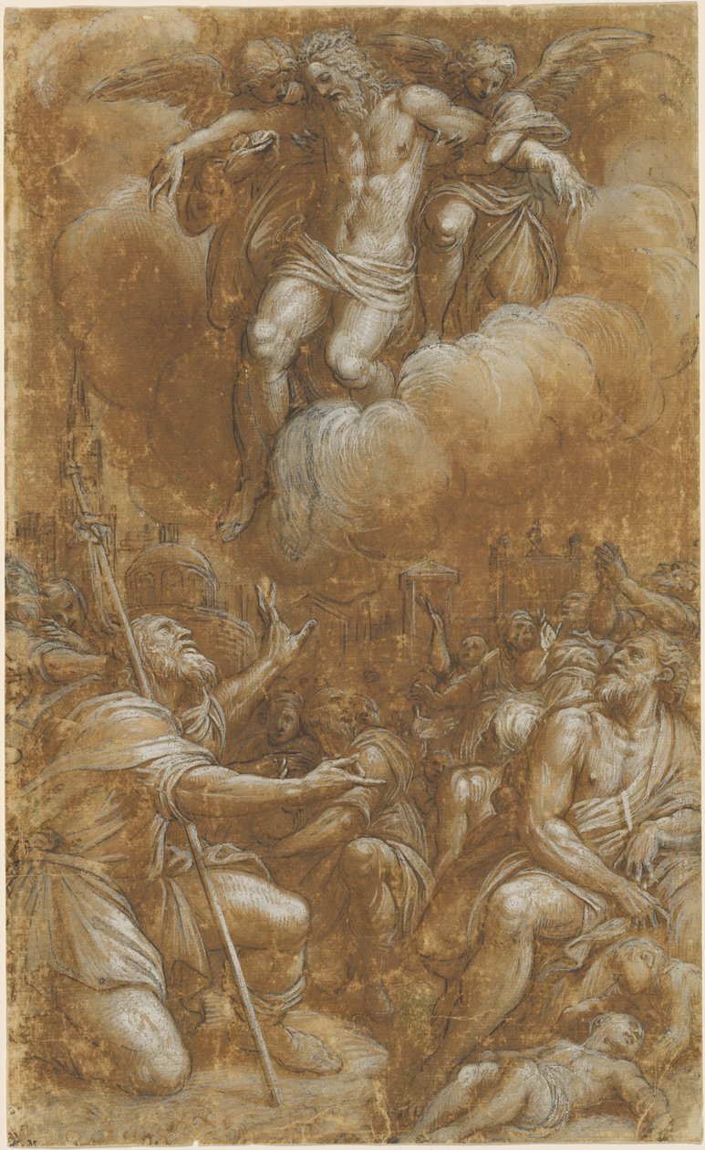 Saint Roch intercedendo em nome das vítimas da peste de Lattanzio Gambara
