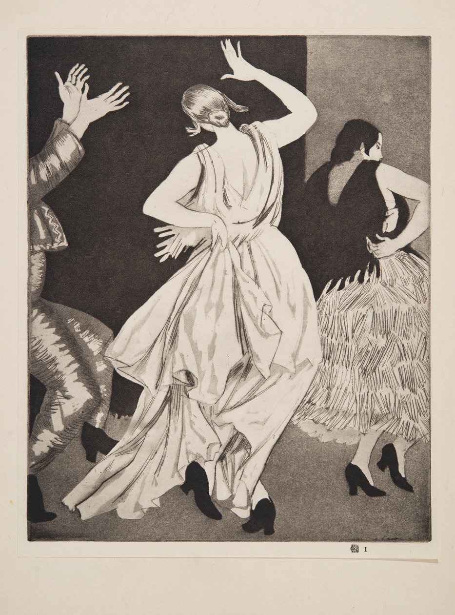 Dançarina espanhola nº 1, pub. 1923. de Laura Knight