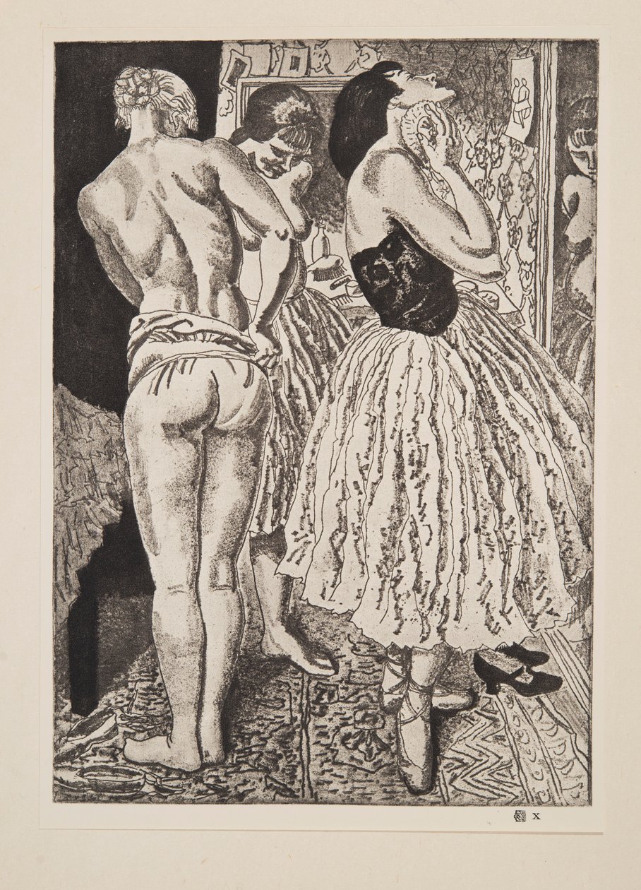 Três Graças do Ballet, pub. 1927. de Laura Knight