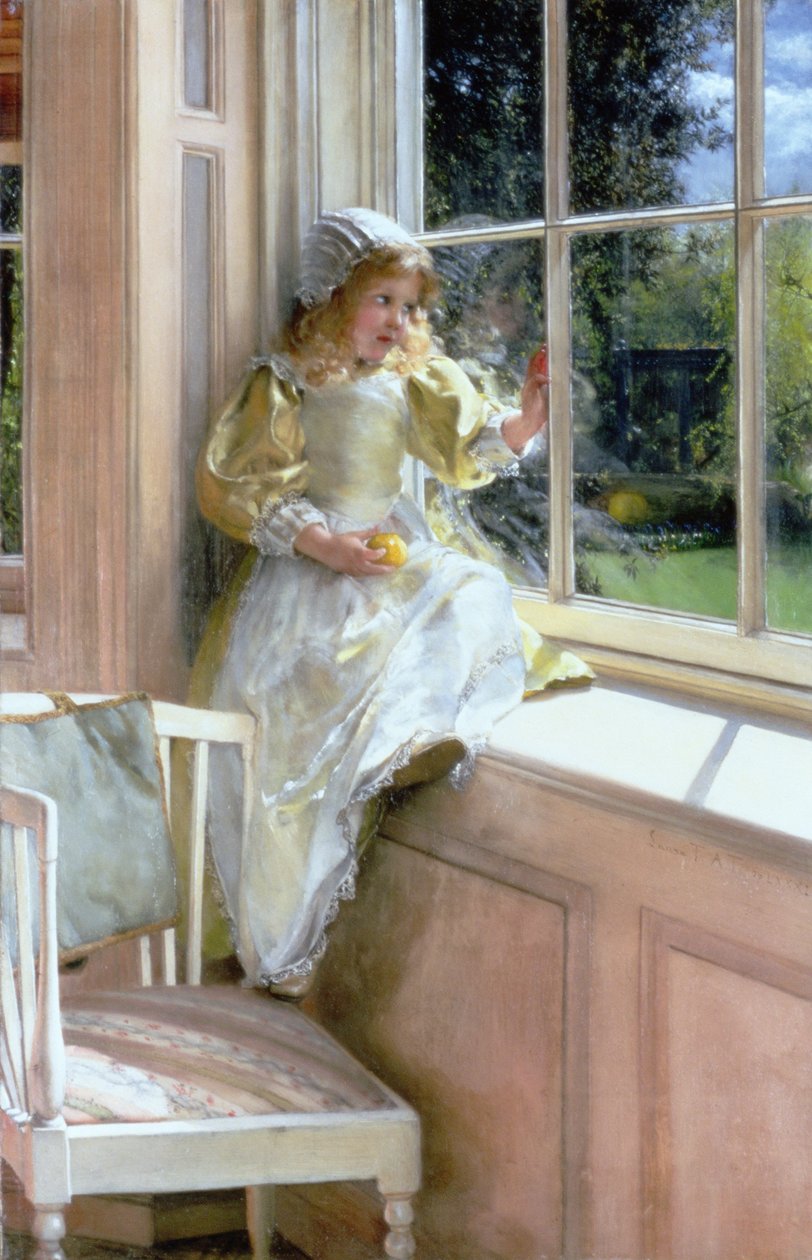 A Looking Out O&39;Window (Sunshine) (óleo sobre tela) de Laura Theresa  Alma Tadema