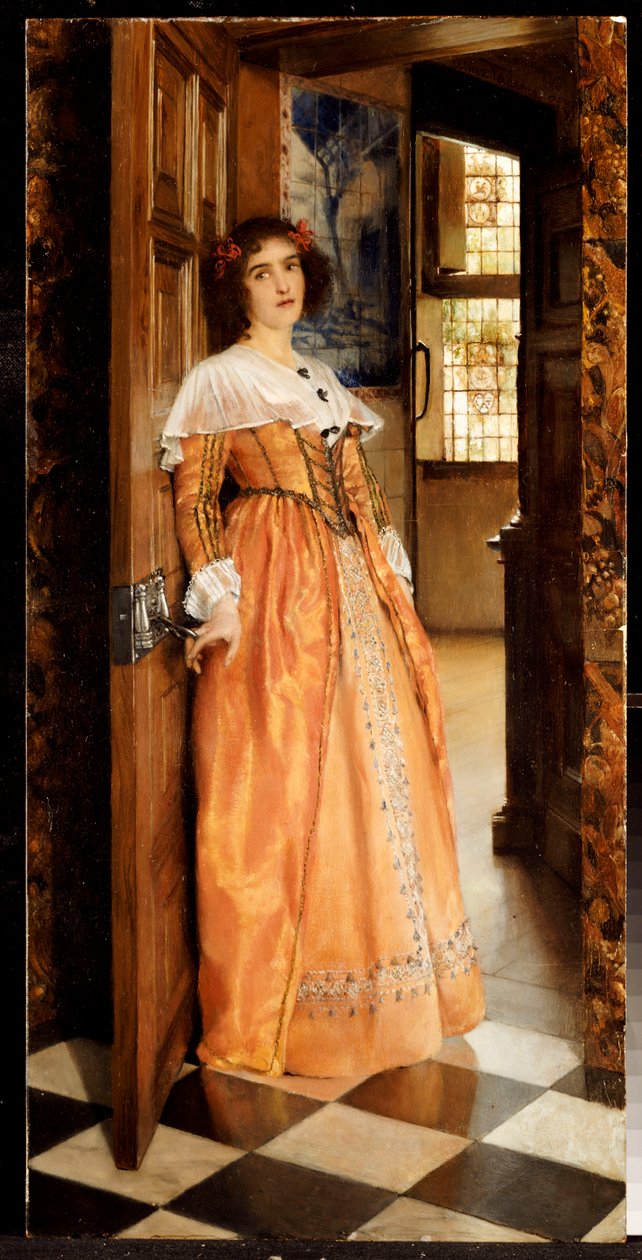 Na entrada, c.1898 de Laura Theresa Alma Tadema