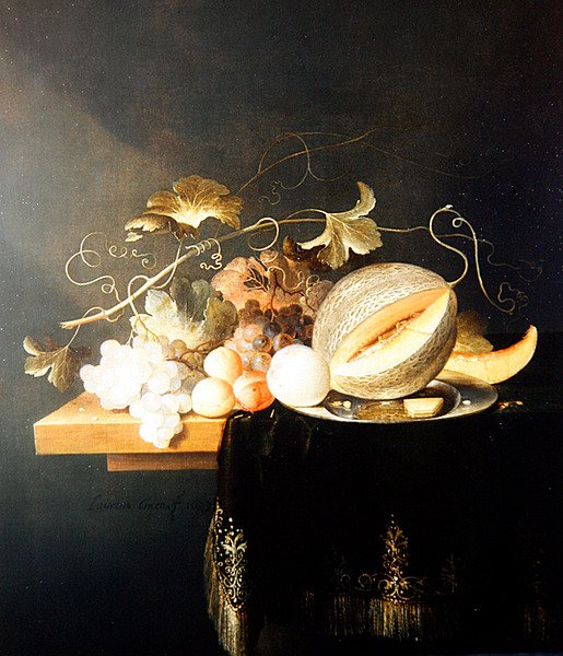 Uma Natureza Morta de Frutas (óleo sobre tela) de Laurens Craen