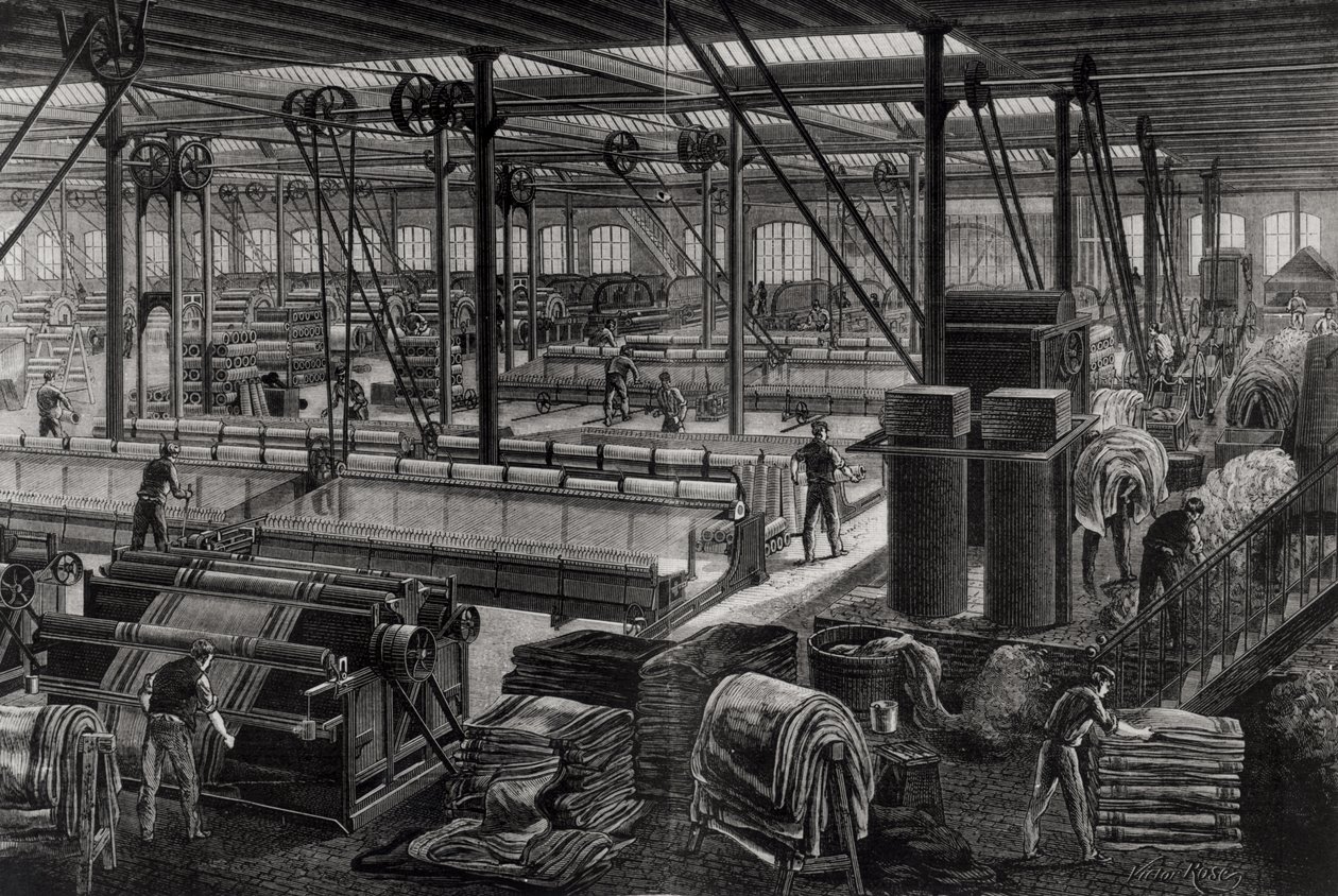 O principal workshop da fábrica &39;Rime et Renard&39; em Orleans, de &39;Les Grandes Usines&39; by Turgan de Laurent Victor Rose