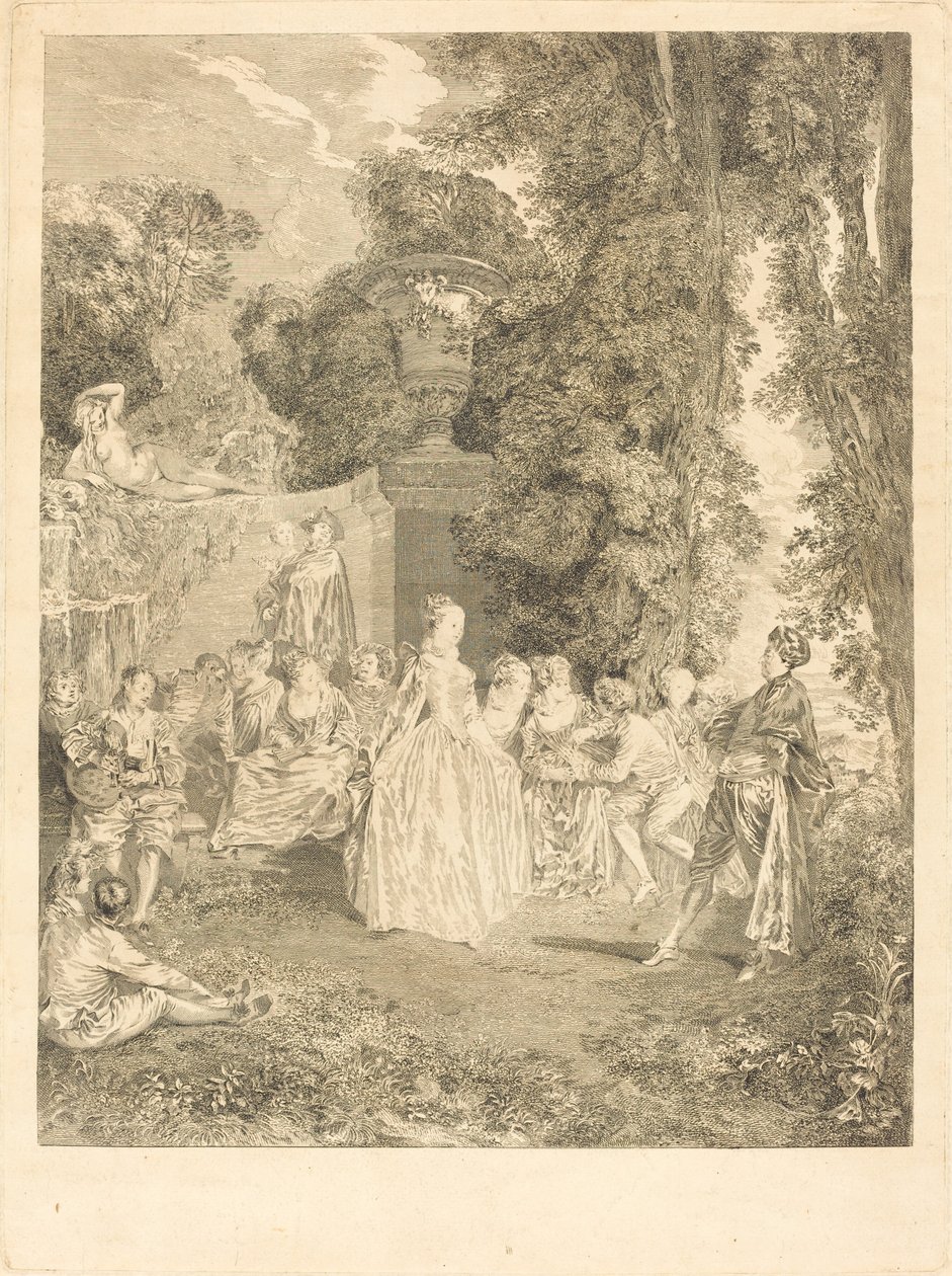 Fetes venitiennes de Laurent Cars after Antoine Watteau